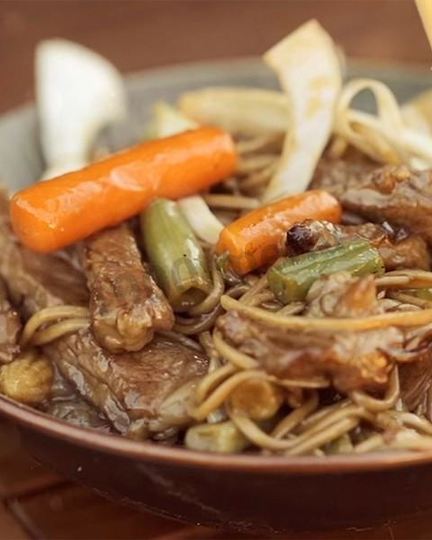 Рецепт лапши с соусом терияки и овощами