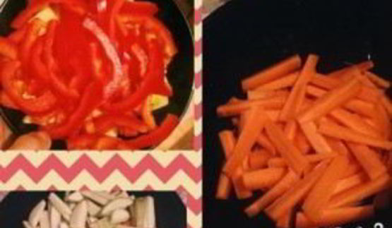 лапша со свининой в соусе терияки