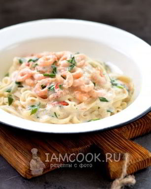 Лапша удон с креветками