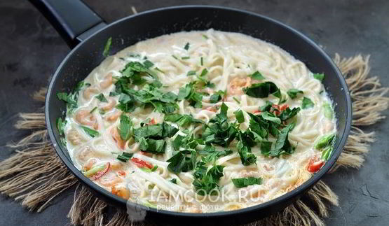 лапша удон с креветками