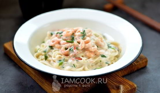 лапша удон с креветками