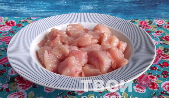 лапша удон с курицей и овощами