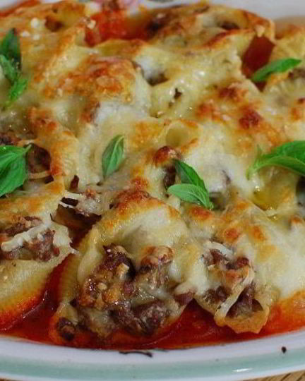 Рецепт фаршированных макарон под соусом бешамель