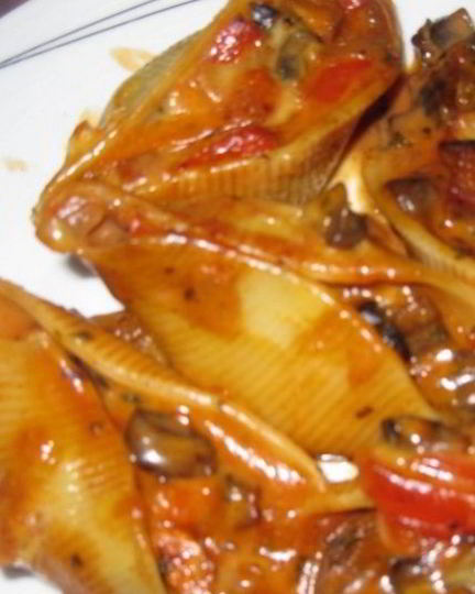 Рецепт фаршированных макарон ракушки с грибами