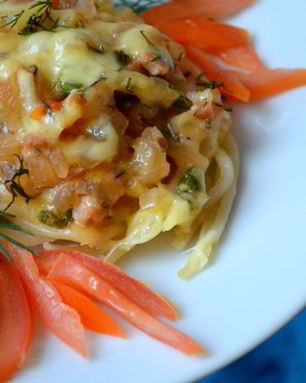 Гнездышки из спагетти