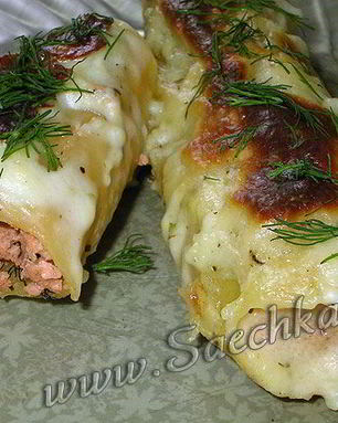 Каннеллони с рыбой