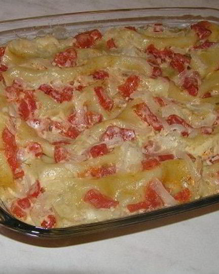 Рецепт каннелоней с курицей и миндалем