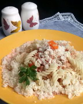 Макароны с фаршем и сыром
