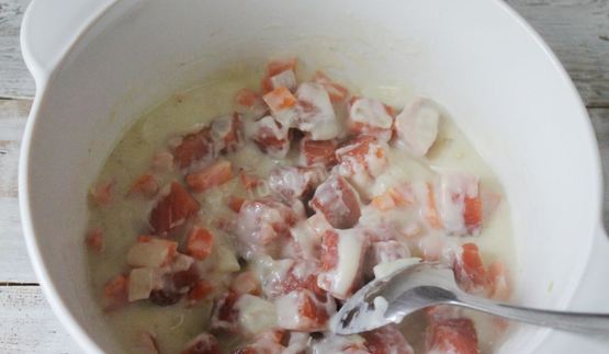 макароны с красной рыбой в соусе