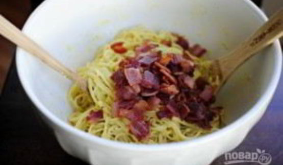 макароны с яйцами