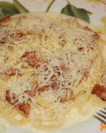 Рецепт пасты карбонара с беконом