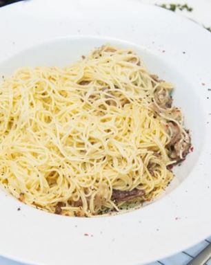 Паста карбонара с панчеттой