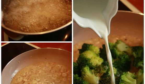 паста с брокколи и креветками