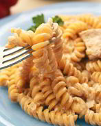 Паста с индейкой в сливочном соусе