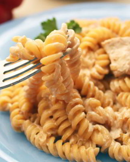 Рецепт пасты с индейкой в сливочном соусе