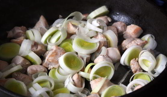 паста с индейкой в сливочном соусе