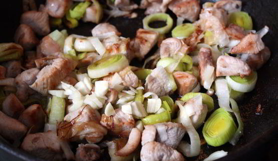 паста с индейкой в сливочном соусе