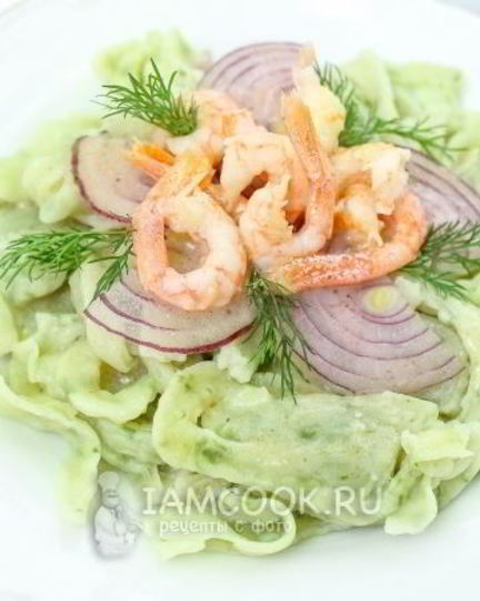 Рецепт пасты с креветками в сливочном соусе