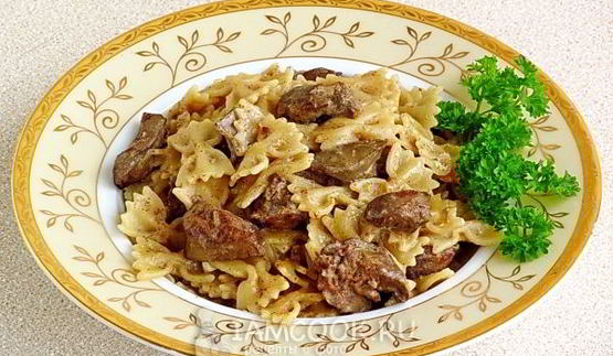 паста с куриной печенью в мультиварке