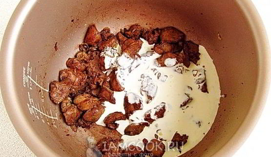 паста с куриной печенью в мультиварке