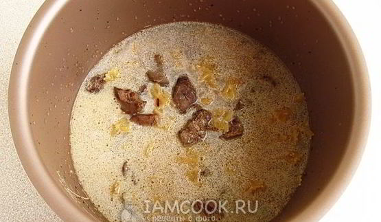 паста с куриной печенью в мультиварке