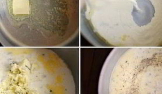 паста с соусом из голубого сыра