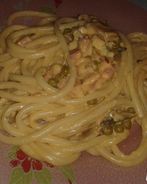 Паста с ветчиной и горошком