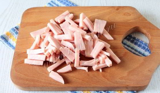 паста с ветчиной и грибами