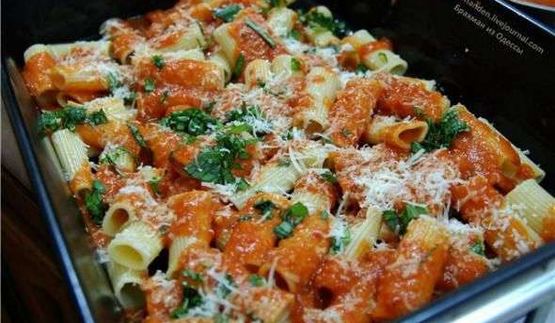 паста запеченная с моцареллой