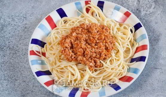 постные спагетти болоньезе