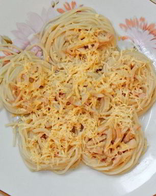 Сливочная паста с кальмарами