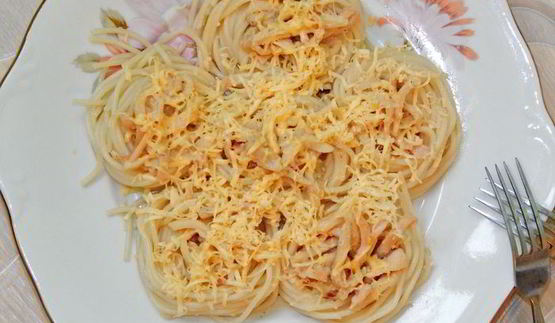 сливочная паста с кальмарами