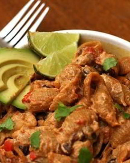 Рецепт сливочной пасты с помидорами и фасолью