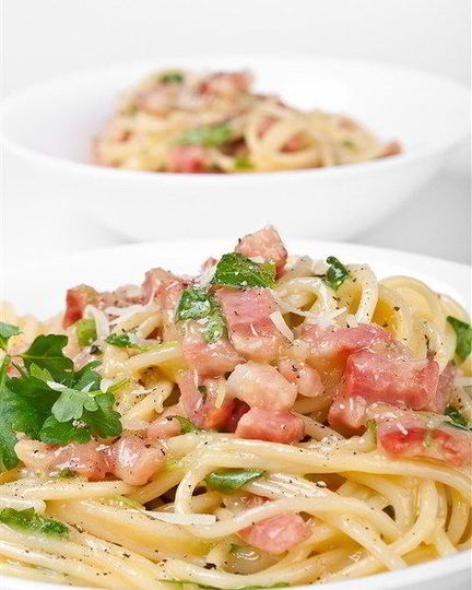 Рецепт спагетти карбонара с черемшой