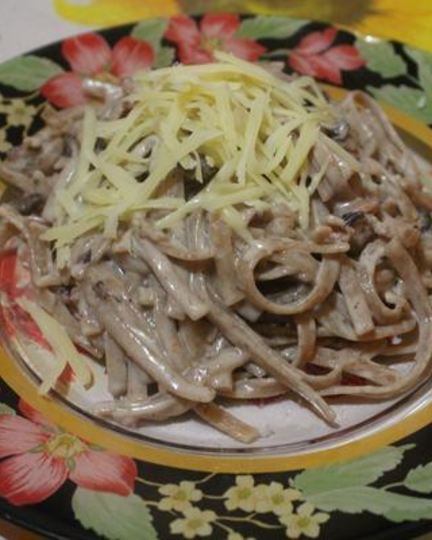 Рецепт спагетти с морепродуктами и грибами