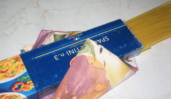 спагетти в сливочно-сырном соусе с семгой