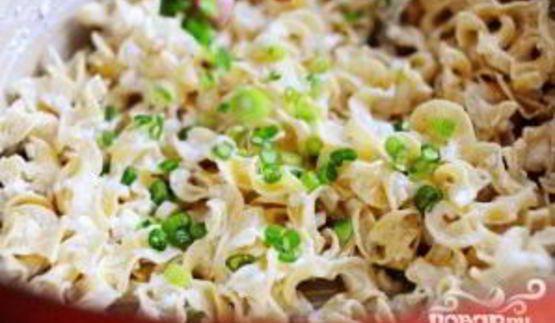 запеченная лапша с томатным соусом и индейкой