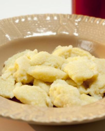 Рецепт манных клецек с киселем