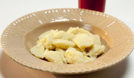 манные клецки с киселем