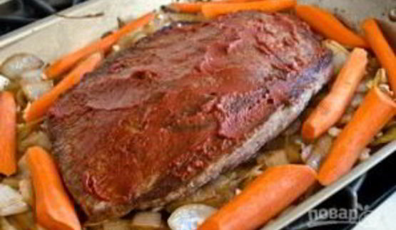 говядина на луковой подушке