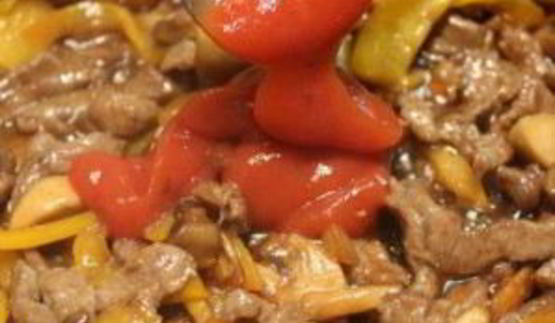 говядина с лапшой в кисло-сладком соусе