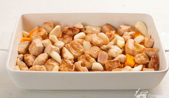 индейка с тыквой в духовке