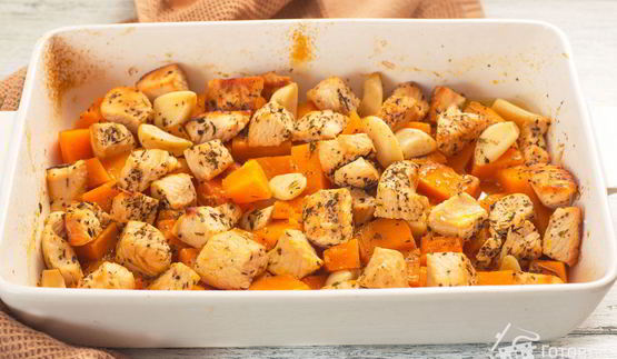 индейка с тыквой в духовке