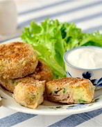 Картофельные биточки с лососем