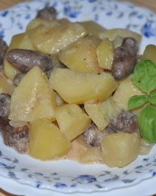 Картошка с сердечками куриными