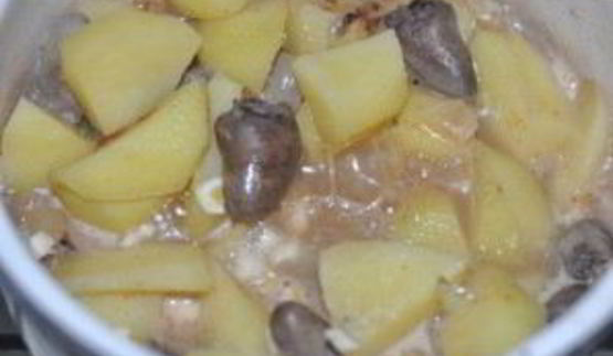 картошка с сердечками куриными