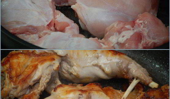 кролик с маслинами и коньяком