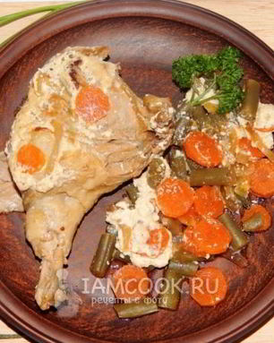 Кролик в сметане в мультиварке