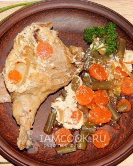 Рецепт кролика в сметане в мультиварке