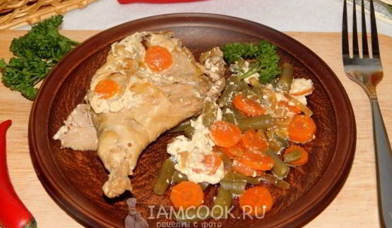 кролик в сметане в мультиварке